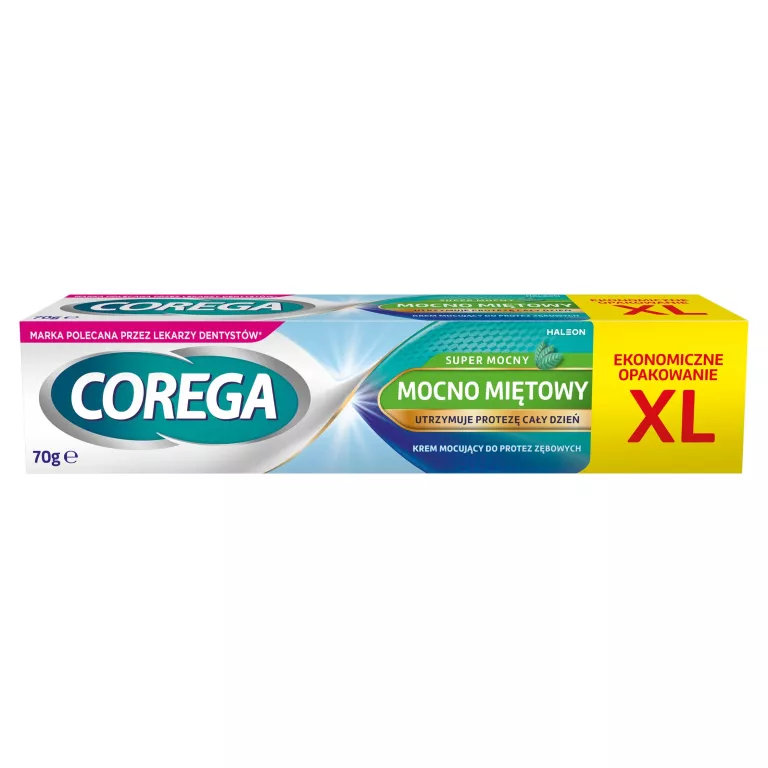 COREGA SUPER KREM MOCUJĄCY DO PROTEZ ZĘBOWYCH MOCNO MIĘTOWY 70G 03/2028