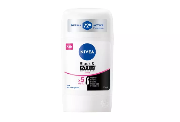 NIVEA ANTYPERSPIRANT BLACK&WHITE INVISIBLE CLEAR SZTYFT 50ML