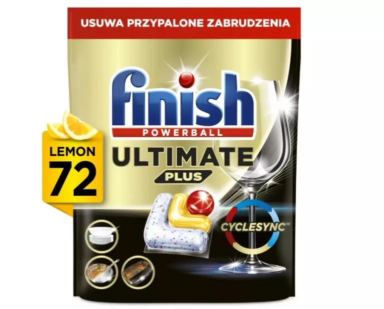 TABLETKI DO ZMYWARKI FINISH ULTIMATE PLUS ALLIN1 LEMON 72 SZTUKI
