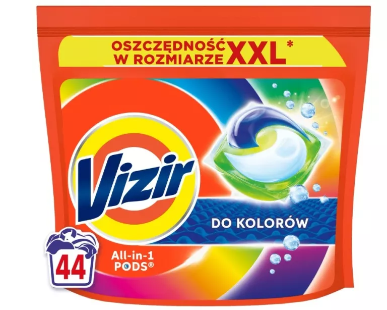 KAPSUŁKI DO PRANIA VIZIR ALL IN PODS 1 DO KOLORÓW 44 SZT. 8700216746243