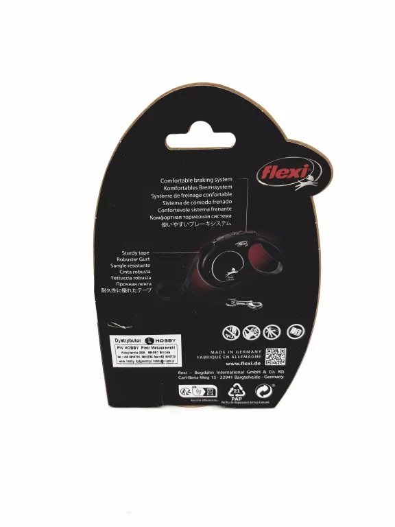 SMYCZ DLA YORKA FLEXI CLASSIC CZERWONA TAŚMA 3M XS
