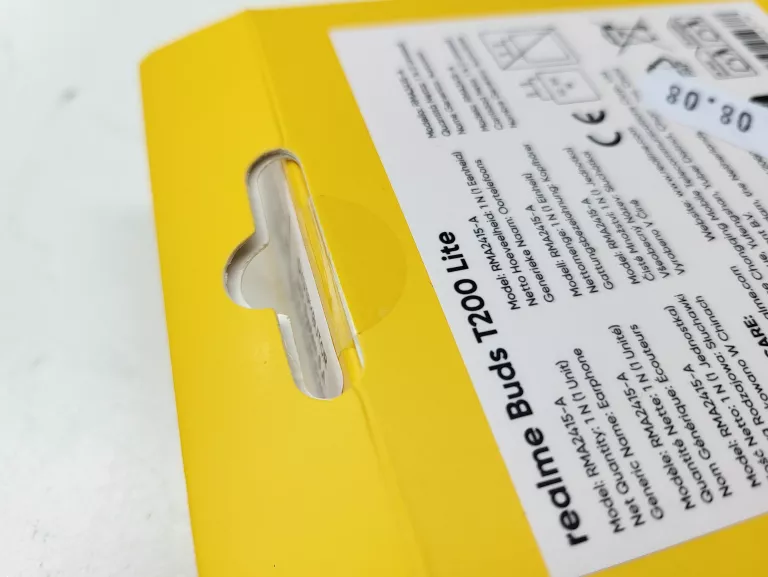DOUSZNE SŁUCHAWKI BEZPRZEWODOWE REALME BUDS T200 LITE  ZAPLOBOWANE!!!!
