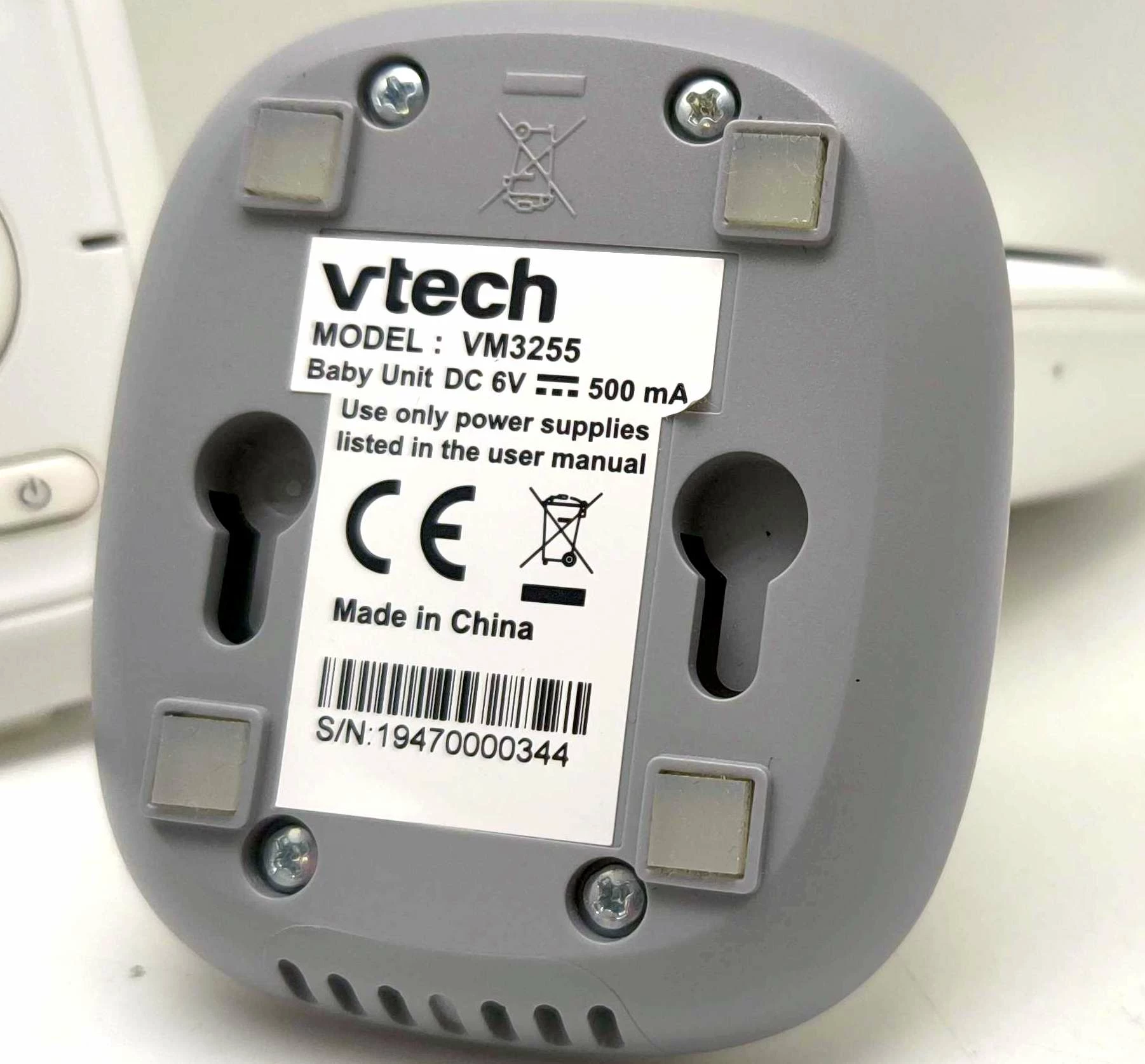 VTech 80-302196 VM3255 Baby Monitor, White