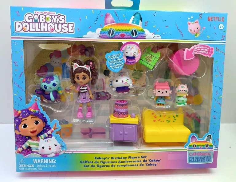 KOCI DOMEK GABI ZESTAW URODZINOWY CAKEY CAT GABBY'S DOLLHOUSE FIGURKI