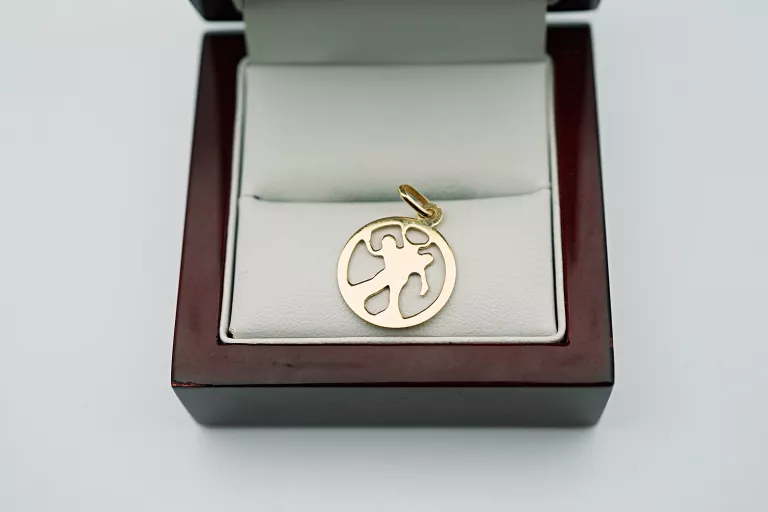 ZŁOTA ZAWIESZKA ZNAK ZODIAKU - BLIŹNIĘTA - 333 - 1,0G - WISIOREK
