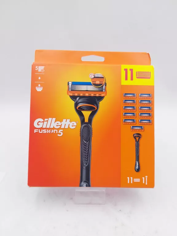 GILLETTE FUSION5 MASZYNKA DO GOLENIA DLA MĘŻCZYZN + 11 OSTRZY WYMIENNYCH