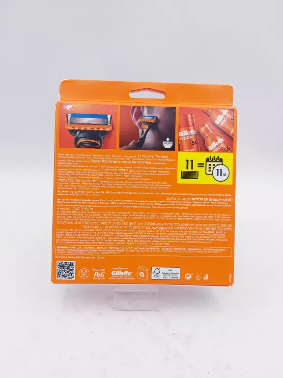 GILLETTE FUSION5 MASZYNKA DO GOLENIA DLA MĘŻCZYZN + 11 OSTRZY WYMIENNYCH
