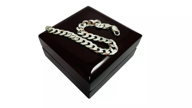 NIENOSZONA MĘSKA SREBRNA BRANSOLETKA 925 PANCERKA 24CM 19,24G 1CM