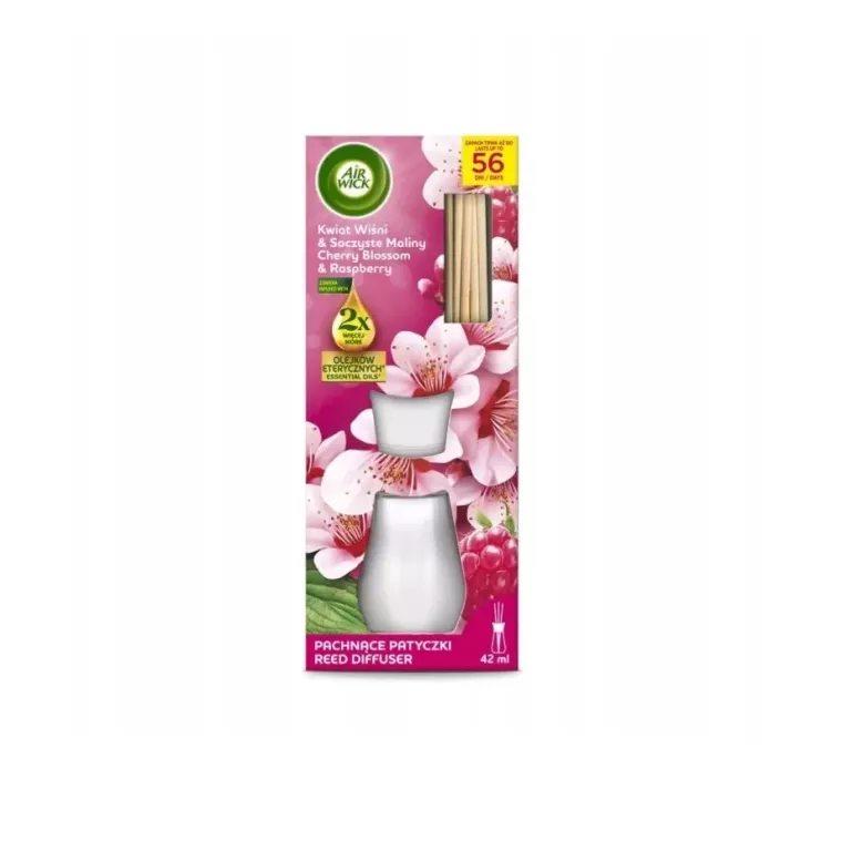 AIR WICK AIR WICK PATYCZKI ZAPACHOWE KWIAT WIŚNI & MALINY 42ML