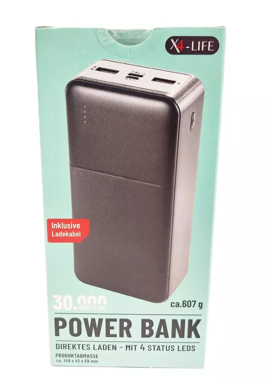 X4-LIFE POWERBANK 30000 MAH 702134 + PUD USB