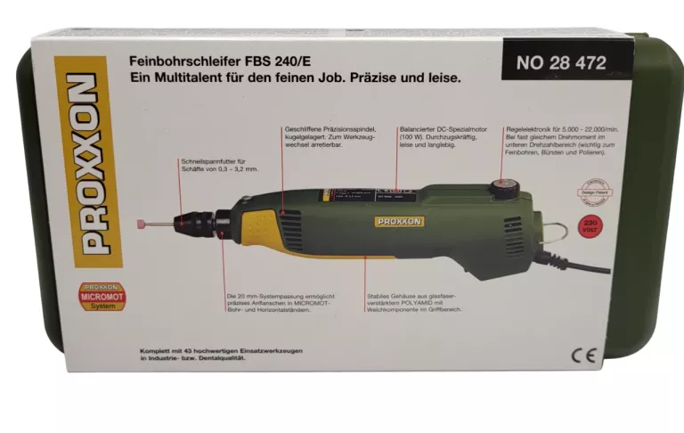 MIKROWIERTARKA PROXXON FBS 240/E MINISZLIFIERKA PRECYZYJNA FREZARKA