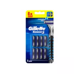 WKŁADY GILLETTE SENSOR 3+ COMFORT 8SZT