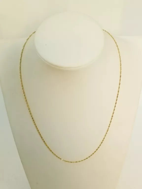 ZŁOTY SKRĘCANY ŁAŃCUSZEK 0,90G 41CM 585
