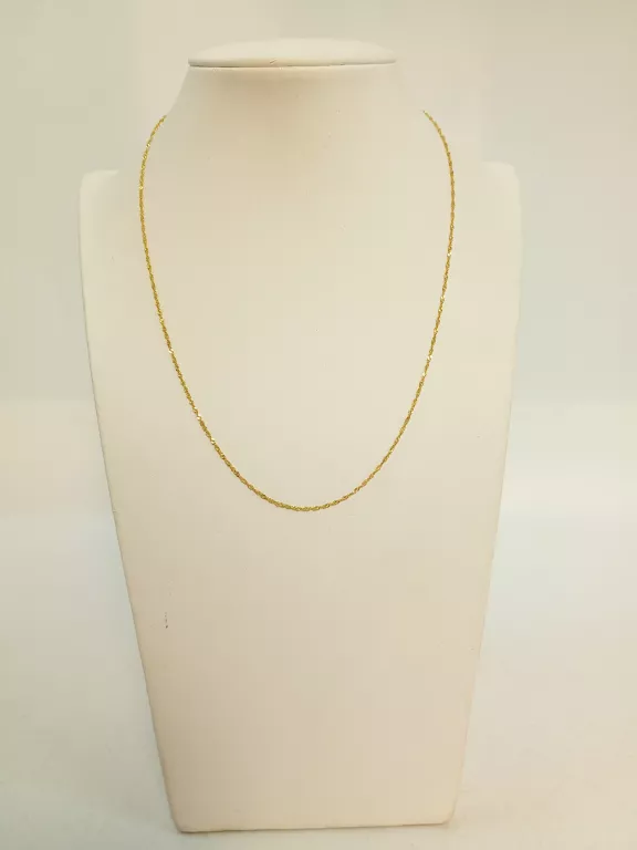 ZŁOTY SKRĘCANY ŁAŃCUSZEK 0,90G 41CM 585