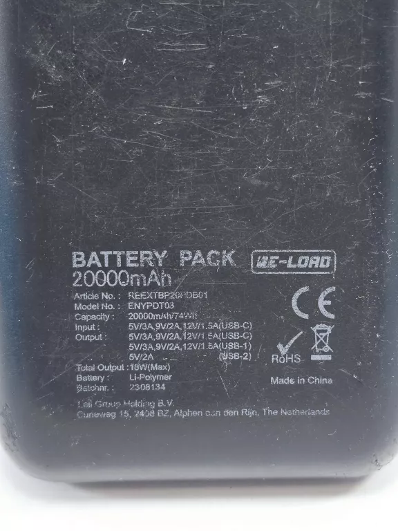 POWERBANK RE-LOAD 20000MAH