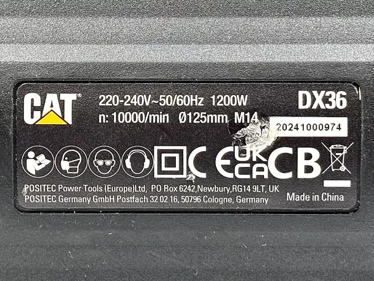 SZLIFIERKA KĄTOWA CATERPILLAR CAT DX36 1200W 125MM 10000RPM