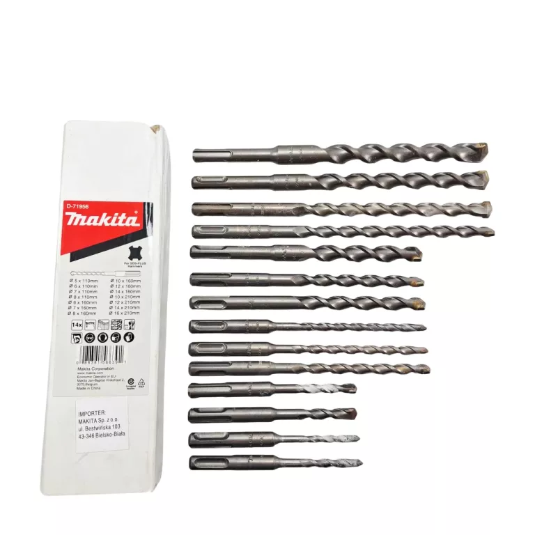 MAKITA D-71956 ZESTAW WIERTEŁ SDS-PLUS DO BETONU 14 SZTUK