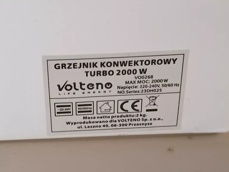 GRZEJNIK KONWEKTOROWY VOLTENO V0268