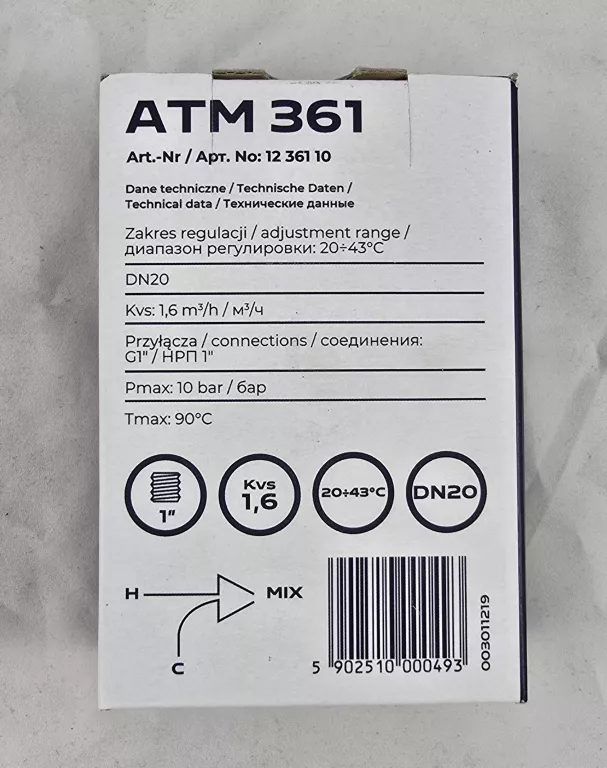 TERMOSTATYCZNY ZAWÓR MIESZAJĄCY AFRISO ATM 361