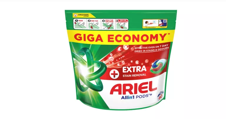 KAPSUŁKI DO PRANIA ARIEL EXTRA CLEAN POWER 60 SZT EXTRA STAIN REMOVAL GIGA