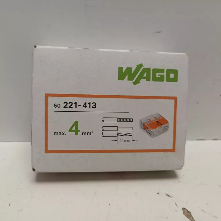 50X WAGO 221-413 SZYBKOZŁĄCZKA 3X0,14-4 ZŁĄCZKA
