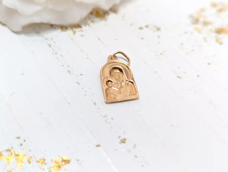 ZŁOTY MEDALIK MATKA BOSKA 0,8G PR585