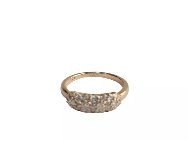 PIĘKNY ZŁOTY PIERŚCIONEK Z BRYLANTAMI 0,40CT P.585 / W,2,41G / R.12