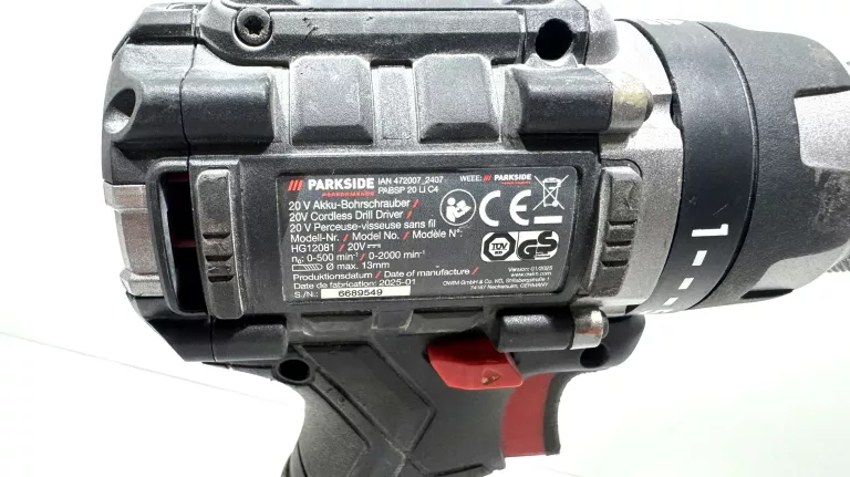 WKRĘTARKA PARKSIDE PABSP 20-LI C4 + BATERIA 2.0AH