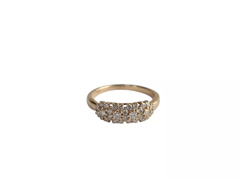 PIĘKNY ZŁOTY PIERŚCIONEK Z BRYLANTAMI 0,40CT P.585 / W,2,41G / R.12