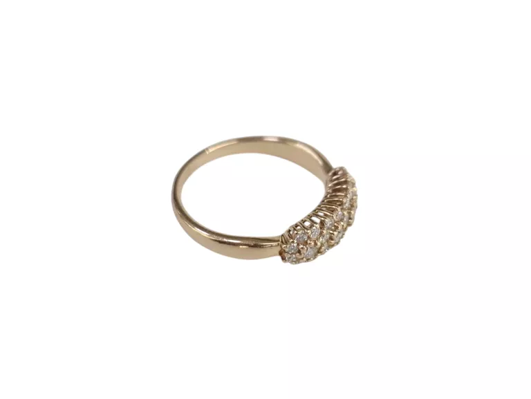 PIĘKNY ZŁOTY PIERŚCIONEK Z BRYLANTAMI 0,40CT P.585 / W,2,41G / R.12