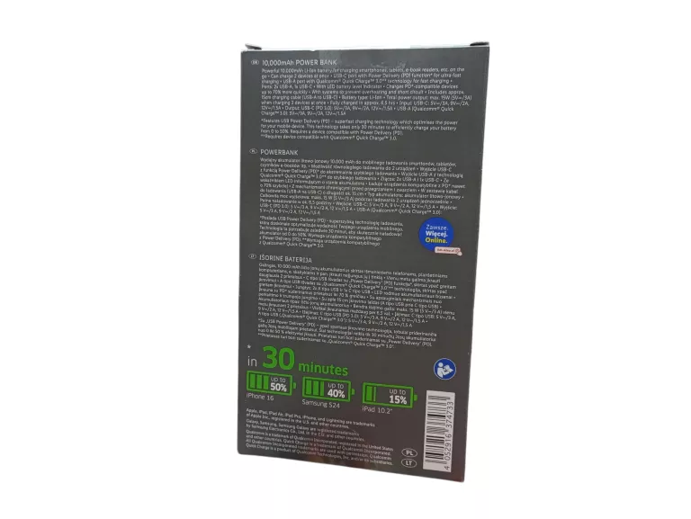 POWERBANK TRONIC 10000 MAH BIAŁY