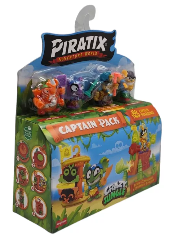 PIRATIX CRAZY JUNGLE CAPTAIN PACK 4 FIGURKI LOSOWE