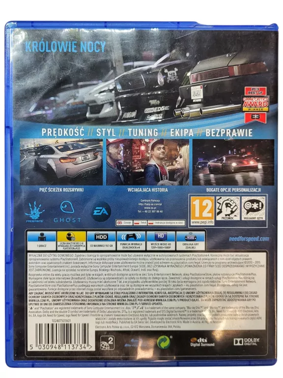 NEED FOR SPEED  PS4 5030948113734