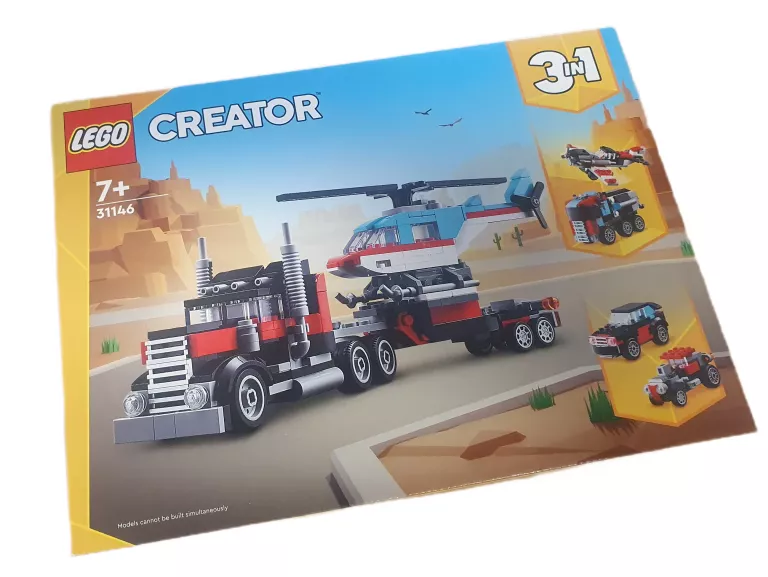 LEGO 31146 CREATOR 3 W 1 CIĘŻARÓWKA Z PLATFORMĄ I HELIKOPTEREM