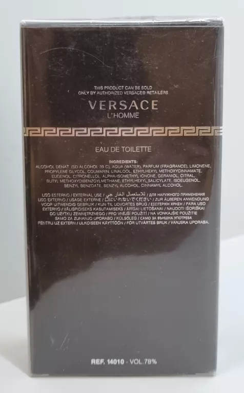WODA TOALETOWA VERSACE - L'HOMME - 100ML - FOLIA