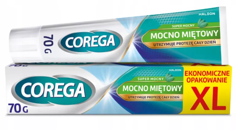 COREGA KREM MOCUJĄCY DO PROTEZ ZĘBOWYCH SUPER MOCNY, MOCNO MIĘTOWY 70G
