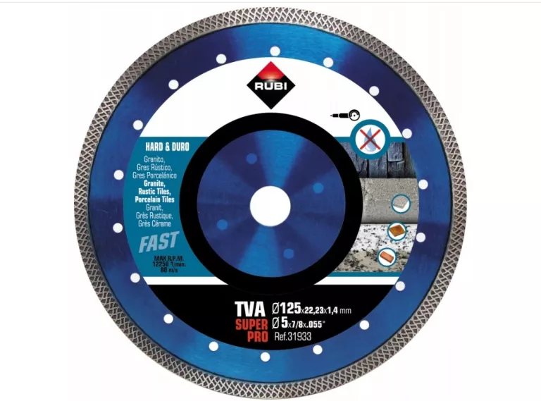 RUBI TVA 125MM SUPERPRO TARCZA DIAMENTOWA NA SUCHO