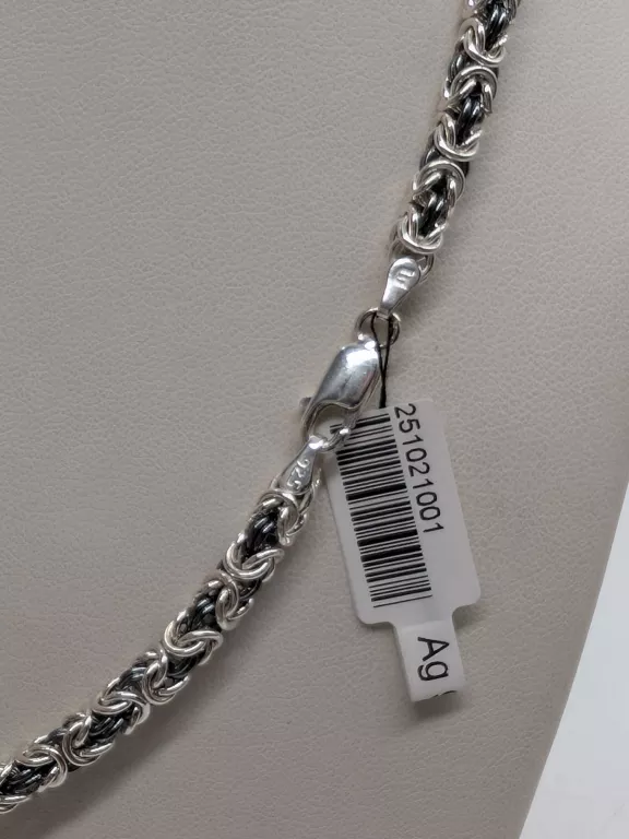 SREBRNY ŁAŃCUSZEK 925 / 41,80 G 55 CM KRÓLEWSKI OKSYDOWANY