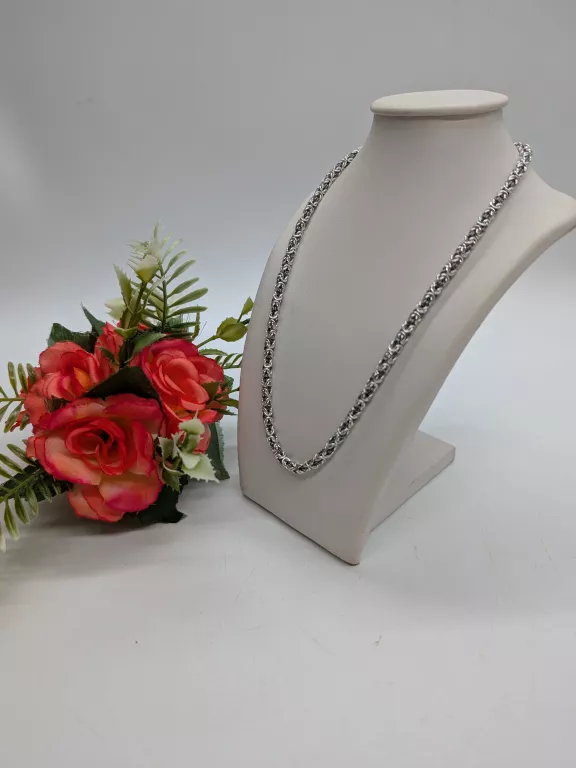 SREBRNY ŁAŃCUSZEK 925 / 44,50 G 60 CM KRÓLEWSKI OKSYDOWANY