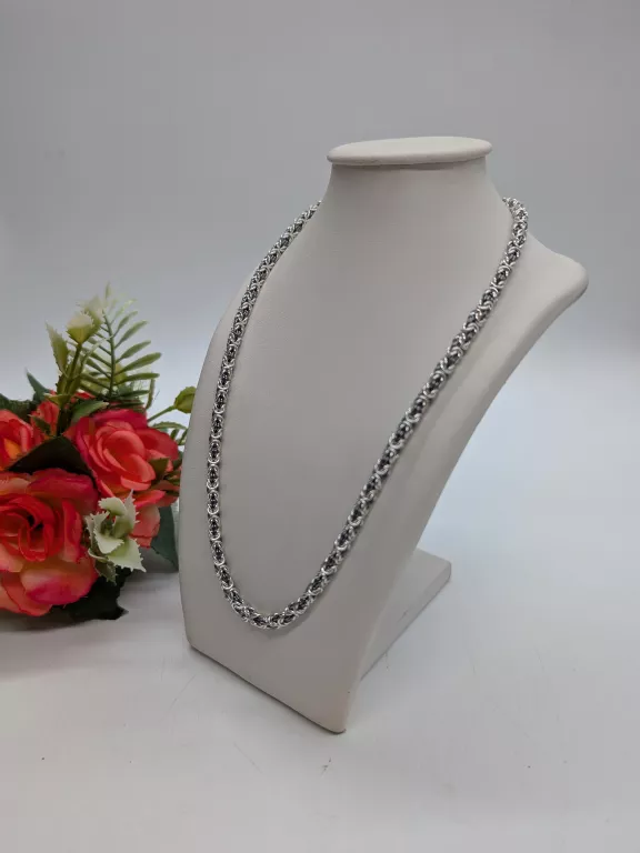 SREBRNY ŁAŃCUSZEK 925 / 41,80 G 55 CM KRÓLEWSKI OKSYDOWANY