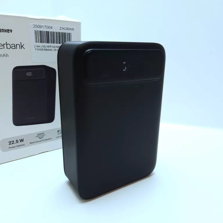 SILVER MONKEY POWERBANK 20.000MAH USB-A USB-C PD 22,5W