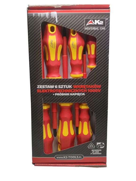 ZESTAW 6 WKRĘTAKÓW ELEKTROTECH. 1000V K2+ PRÓBNIK