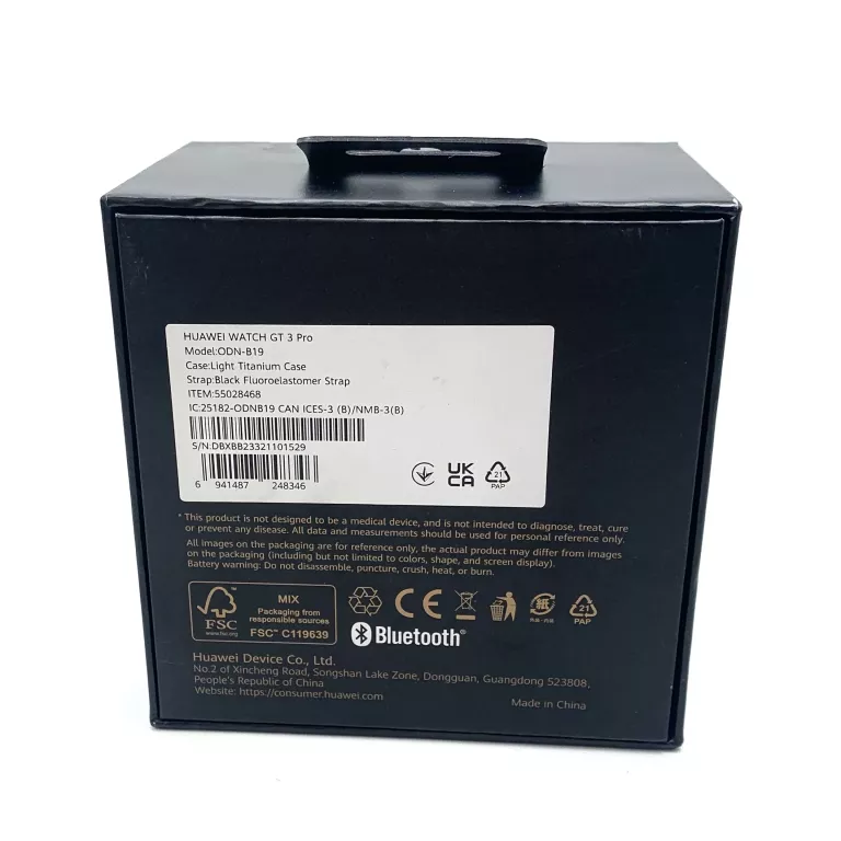 SMARTWATCH HUAWEI WATCH GT 3 PRO ODN-B19 CZARNY