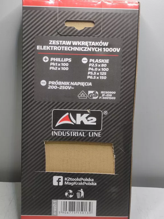 ZESTAW 6 WKRĘTAKÓW ELEKTROTECH. 1000V K2+ PRÓBNIK