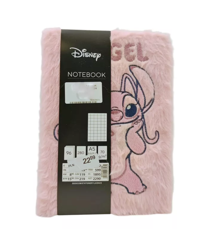DISNEY NOTEBOOK RÓŻOWY STITCH 96 KARTEK