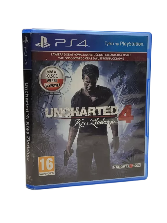 UNCHARTED 4 KRES ZLODZIEJA KONSOLA PS4 WERSJA POLSKA