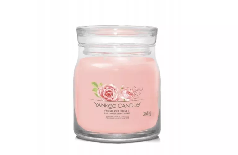 YANKEE CANDLE SIGNATURE MEDIUM JAR FLORAL FRESH CUT ROSES ŚWIECA 368G