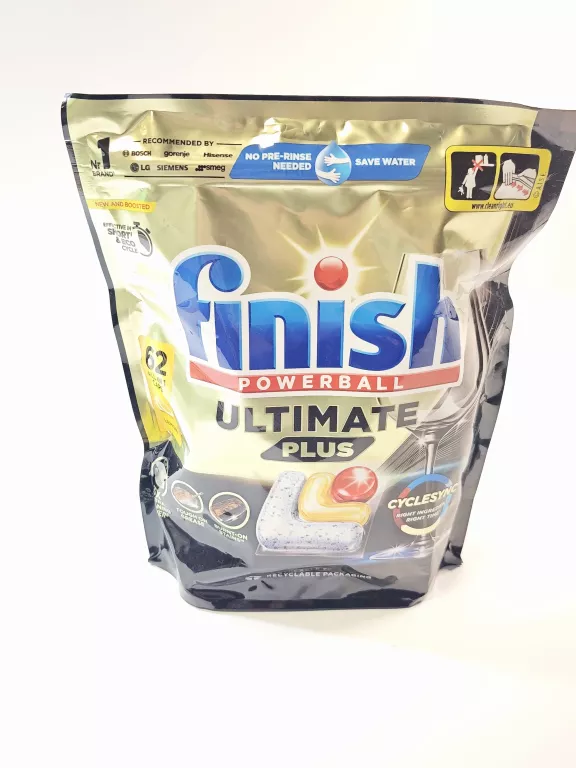 FINISH ULTIMATE PLUS KAPSUŁKI DO ZMYWARKI 62 LEMON