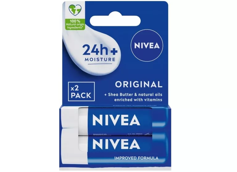 NIVEA LIP CARE DUO OCHRONNA POMADKA DO UST ORGINAL 4.8G X2