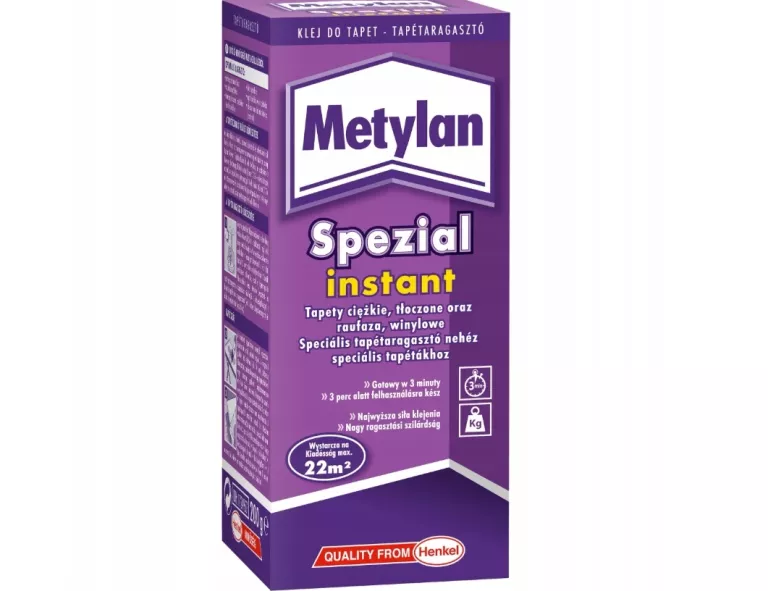 KLEJ DO TAPET WINYLOWYCH PAPIEROWYCH METYLAN SPEZIAL INSTANT MOCNY 200 G